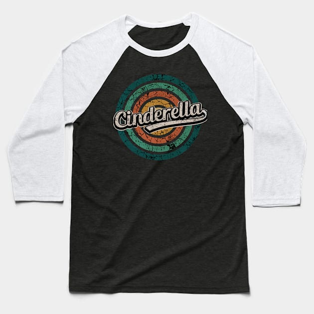 Cinderella // Retro Circle Crack Vintage Baseball T-Shirt by People Mask